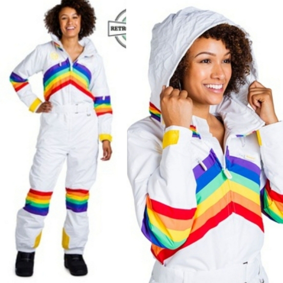 Tipsy Elves Pants - Tipsy Elves Sunrise Shredder Ski Suit size S